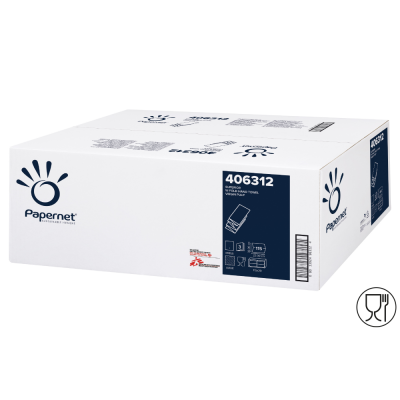 Papierhandtücher Zellstoff W-Falz (Interfold), 3-lagig Maß: 22 x 32 cm (gefalten 8 cm) 2.300 Stück / Karton