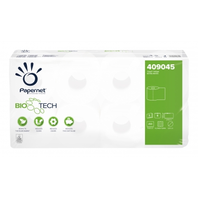 Camping Toilettenpapier BIO TECH 3-lagig / 250 Blatt / selbstauflösend Papernet 409045  8 Rollen / Einzelpack