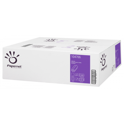 Papierhandtücher Zellstoff Z-Falz (Multifold), 2-lagig Maß: 20,3 x 24 cm (gefalten 8 cm) 4.000 Stück / Karton