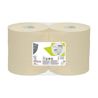 Jumbo Toilettenpapier Recycling Krepp Kraft Tech, 1-lagig, 470m / Rolle Papernet 406350 6 Rollen / VE