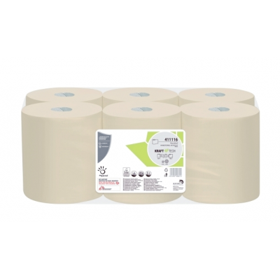 Autocut Handtuchrollen Recycling Krepp Kraft Tech, 1-lagig, 185m / Rolle Papernet 411116 6 Rollen / VE